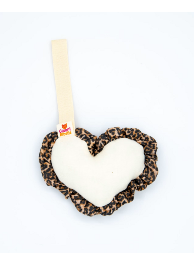 Colori Ribelle | speenknuffel heart beige/leopard