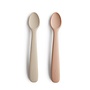 Mushie | baby spoon | blush/shifting sand