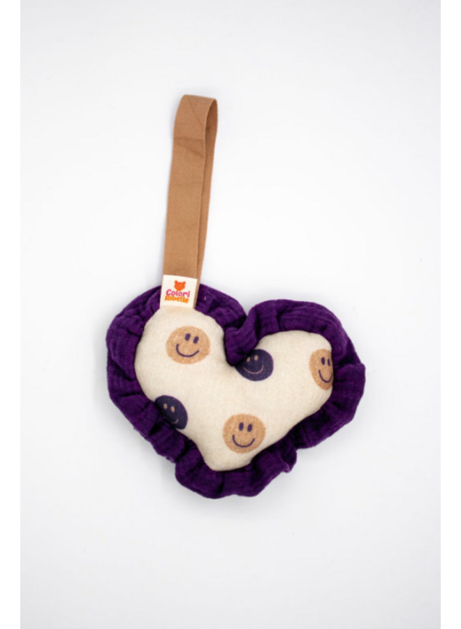 Colori Ribelle | speenknuffel heart taupe smiley