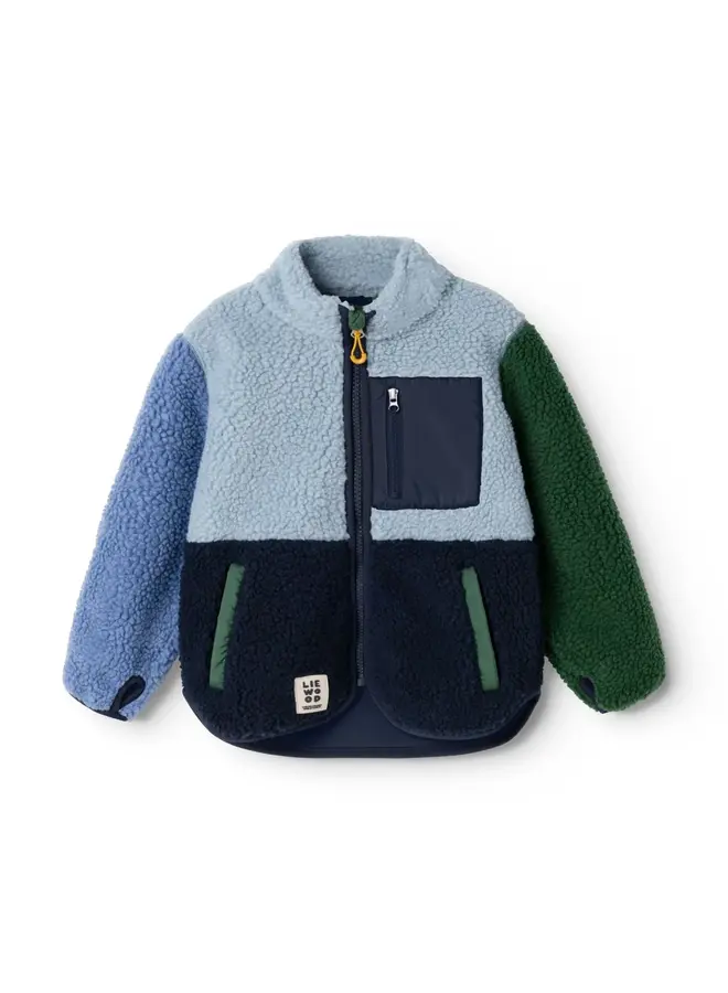 Liewood | nolan pile jacket | classic navy multi mix