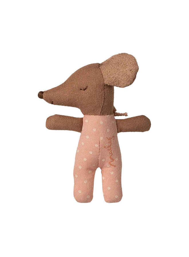 Maileg | sleepy/wakey baby mouse in matchbox | rose