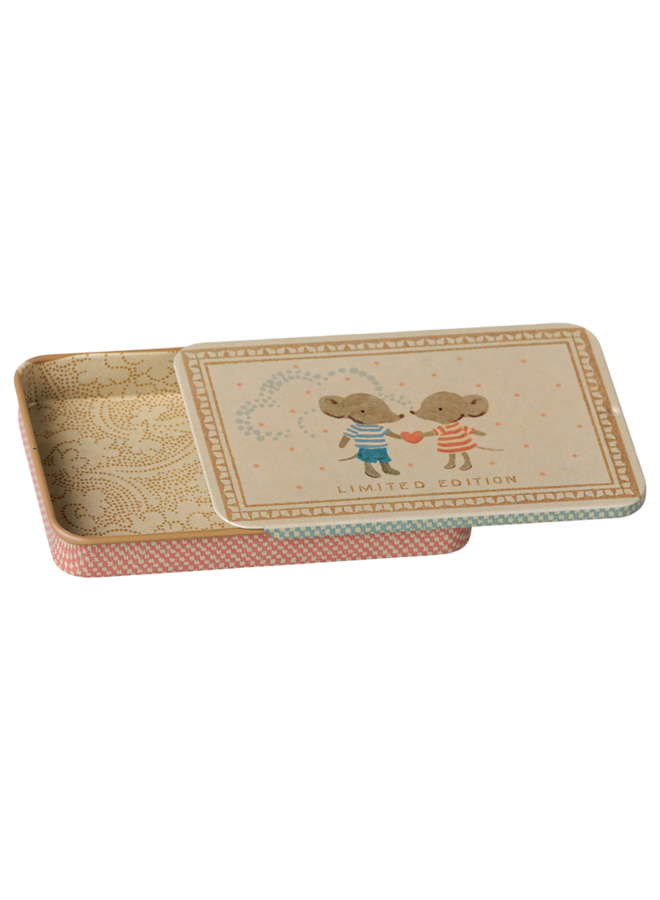 Maileg | metal box with sliding lid | mice