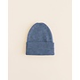 Hvid | beanie fonzie newborn | denim