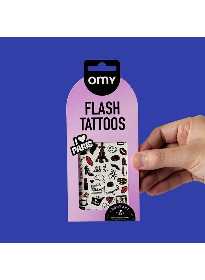 OMY | flash tattoos | I love paris