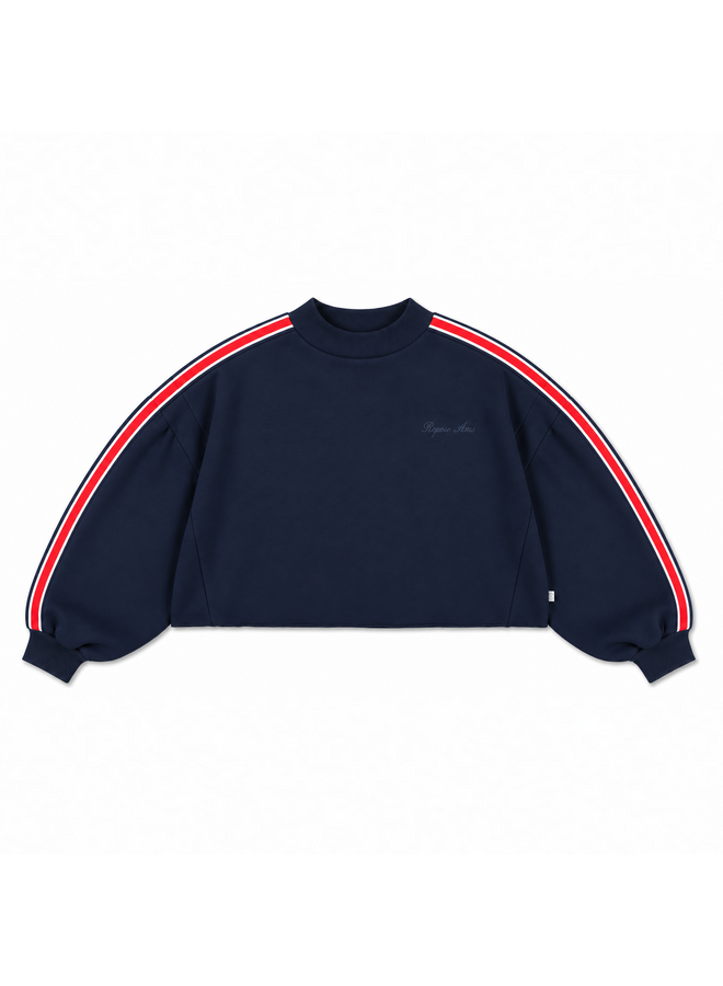 Repose | crop heart sweater | blue note