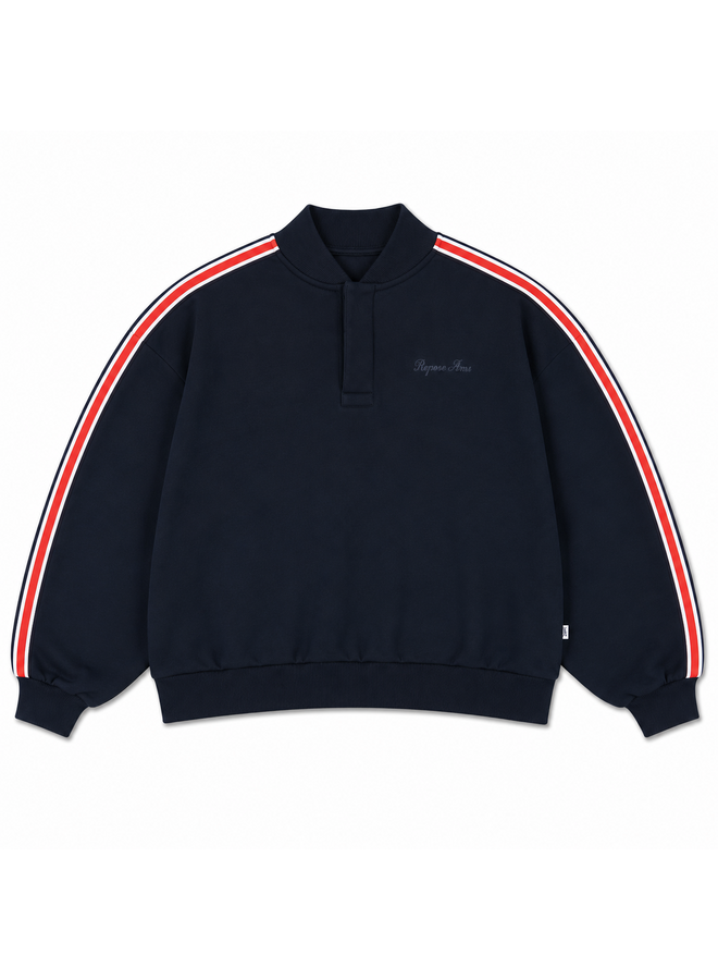 Repose | button front sweater | blue note