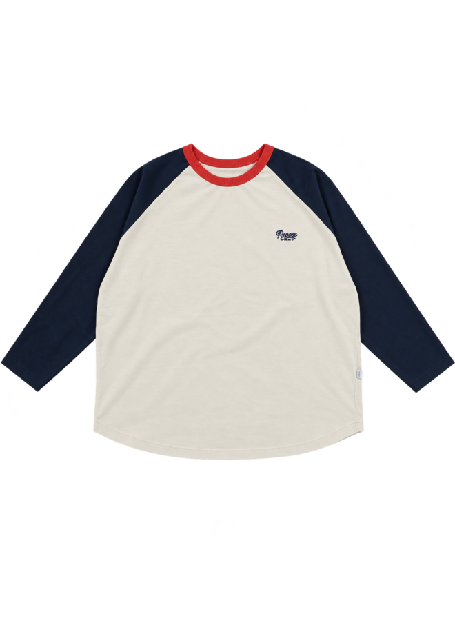 Repose | raglan long sleeve | blue note color block