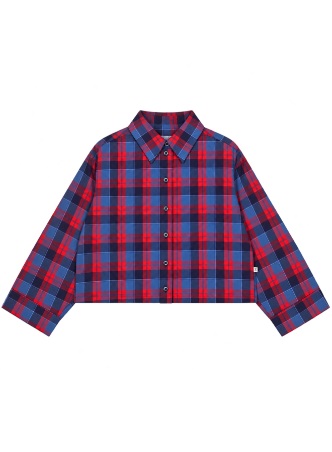 Repose | boxy blouse ls | club check