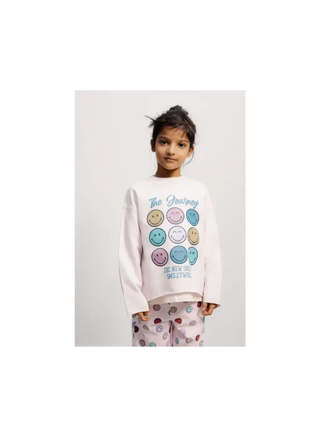 The New Society | smiley sweatshirt light lilac