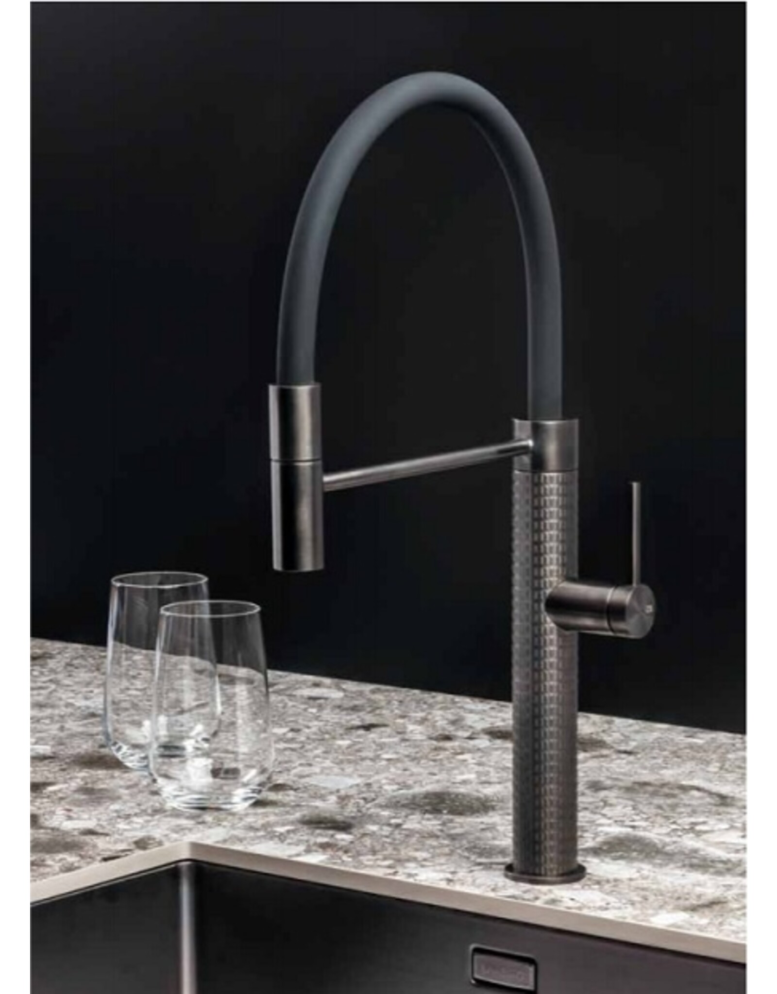 Gessi Gessi 316 Gun Metal Zwart Meccanica Eenhendelkeukenmengkraan