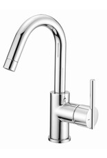 Lanesto Lanesto Tratto hoge wastafelkraan met gladde body Chroom