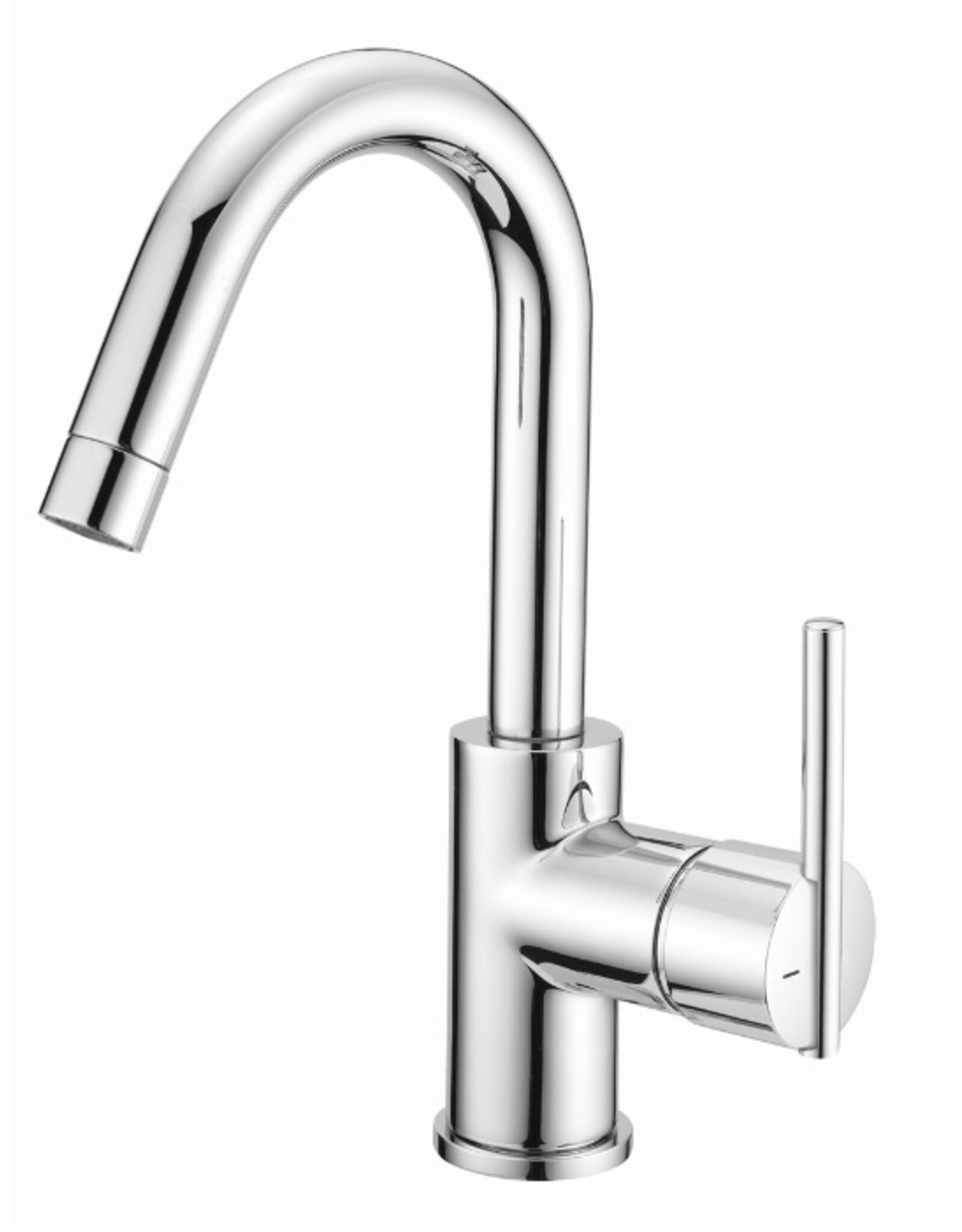 Lanesto Lanesto Tratto hoge wastafelkraan met gladde body Chroom