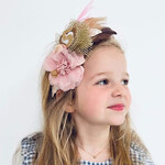 Verjaardagshaarband Flowers Oud Roze