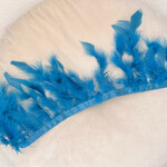 Verenband petrol blauw marabou