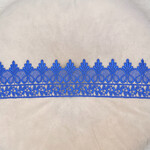 Broderie band kobalt blauw