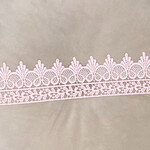 Broderie band licht roze