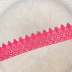 Broderie band fuchsia