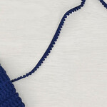 Bolletjesband donkerblauw