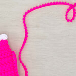 Bolletjesband fel roze