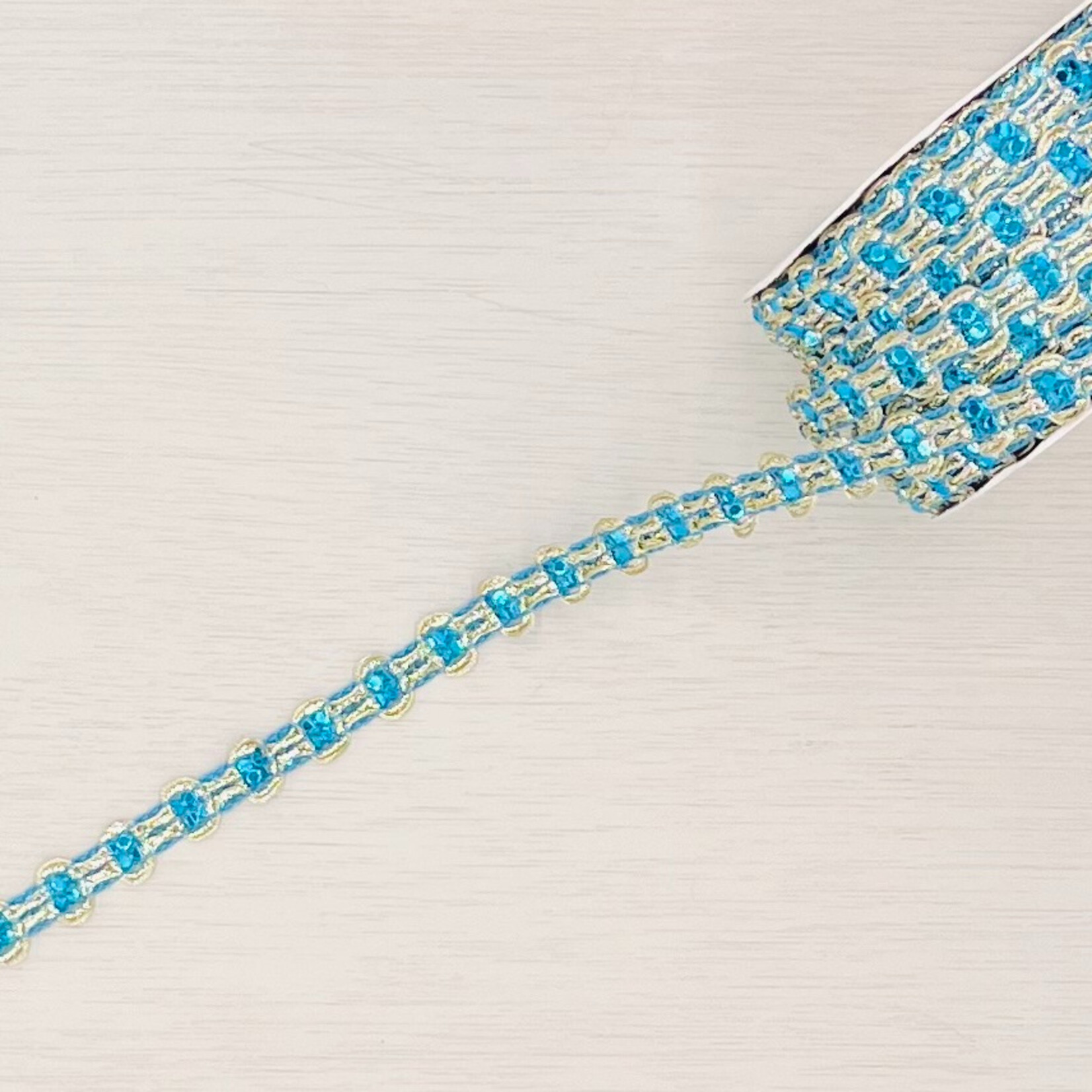 Sierband party aqua blauw 30 cm