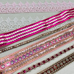 Broderie, Sier en Jute band