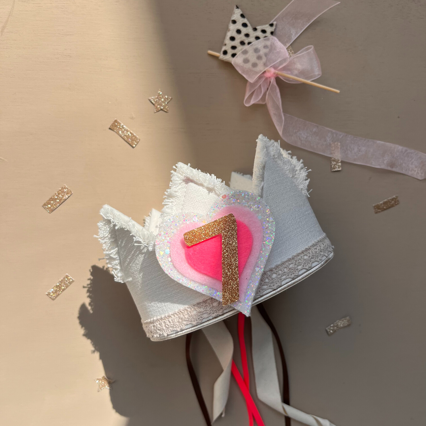 Verjaardagskroon Linnen Witte Fiesta