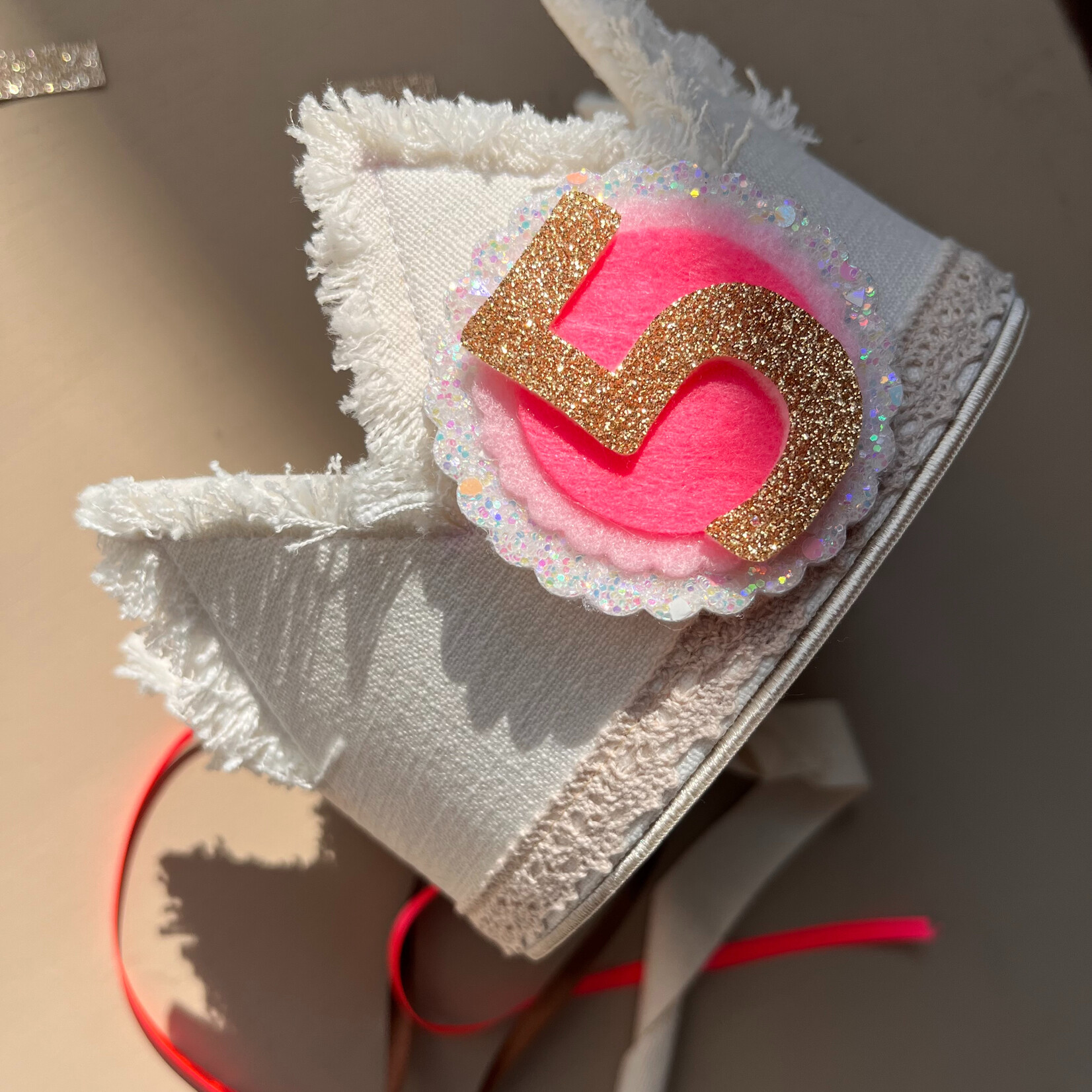 Verjaardagskroon Linnen Witte Fiesta