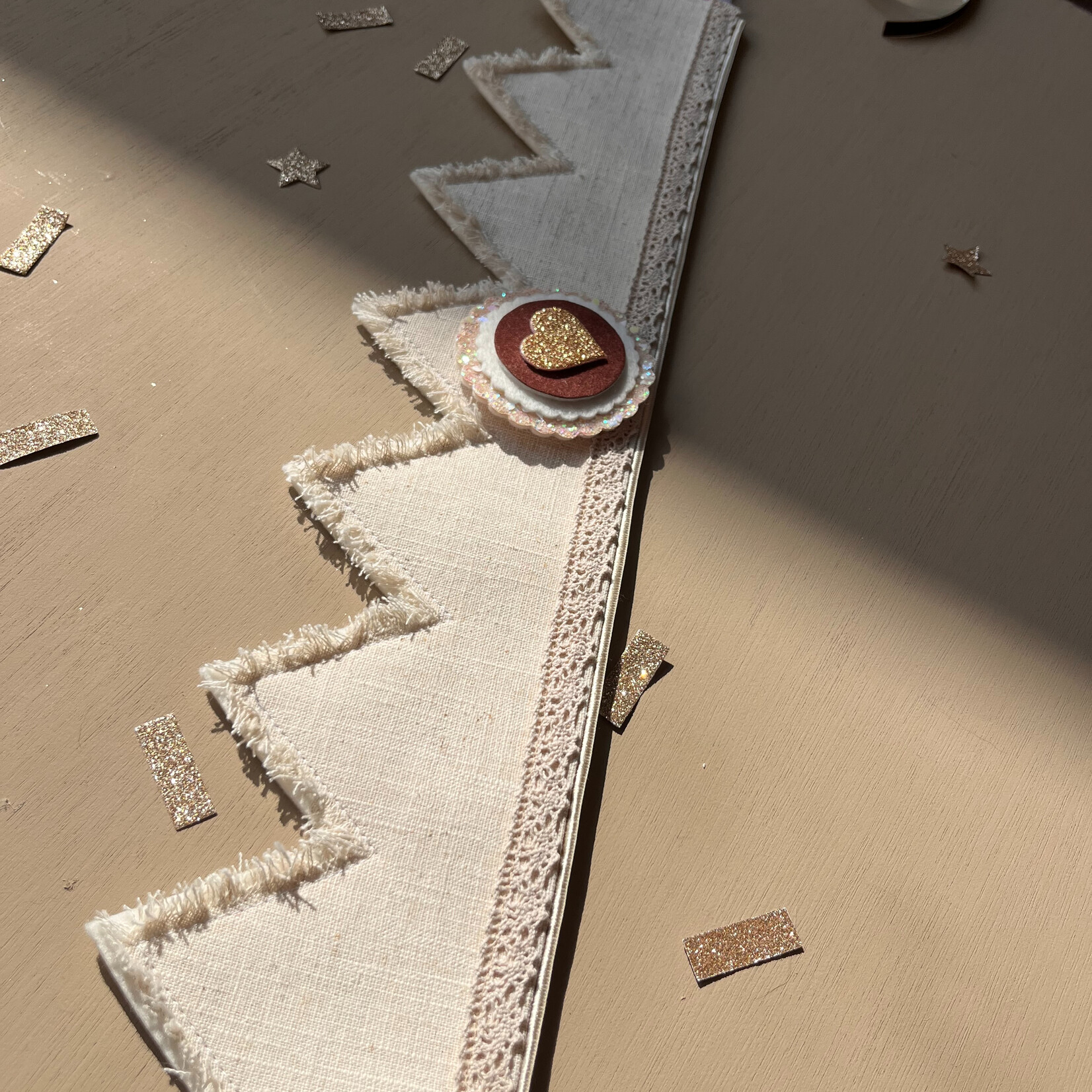 Verjaardagskroon Linnen Sandy Bloom