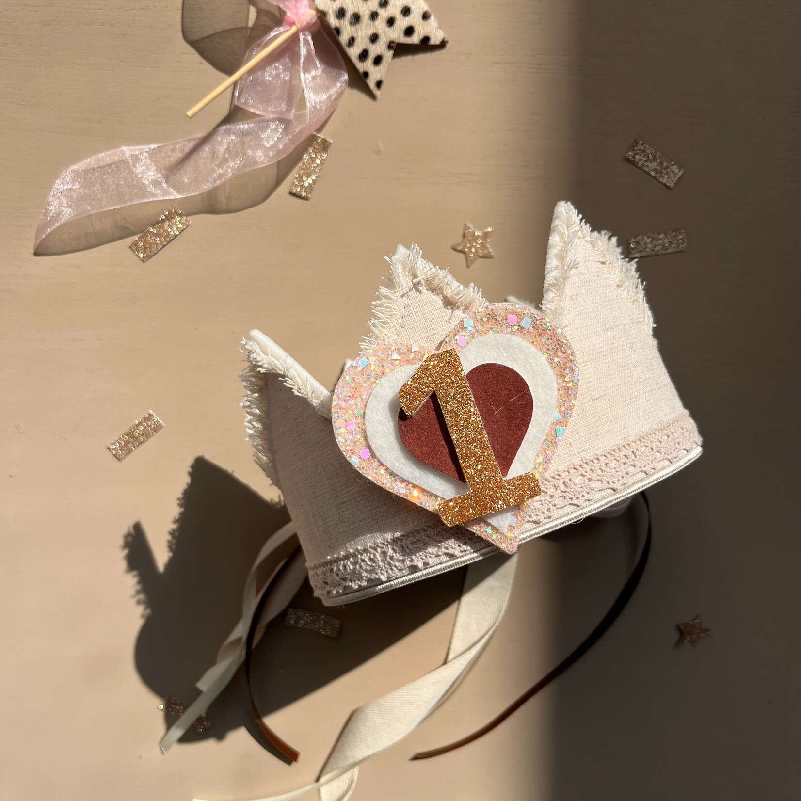 Verjaardagskroon Linnen Sandy Bloom