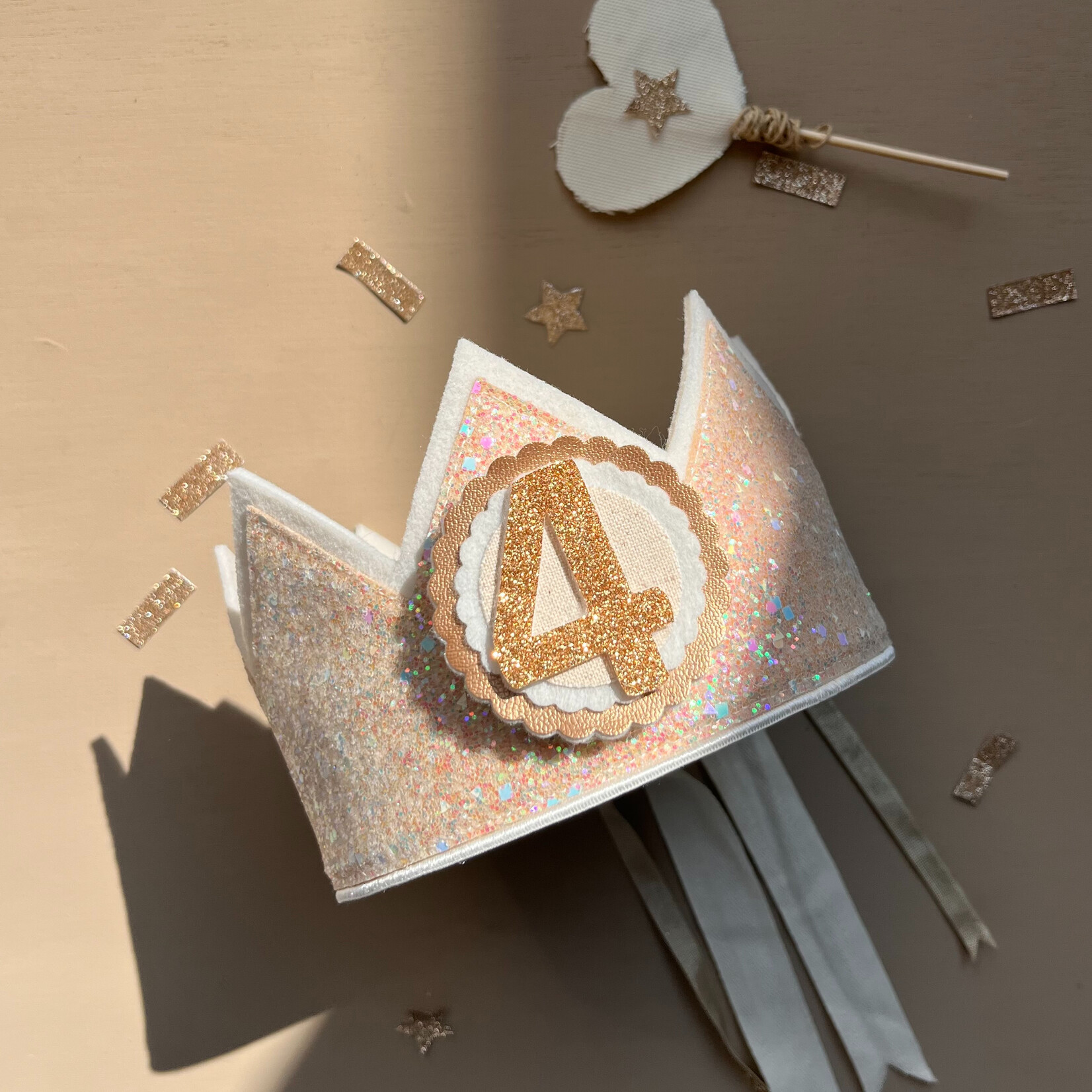 Verjaardagskroon Glitter Sterrenzand