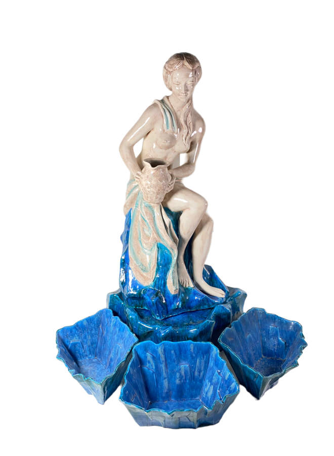 Vintage water woman statue