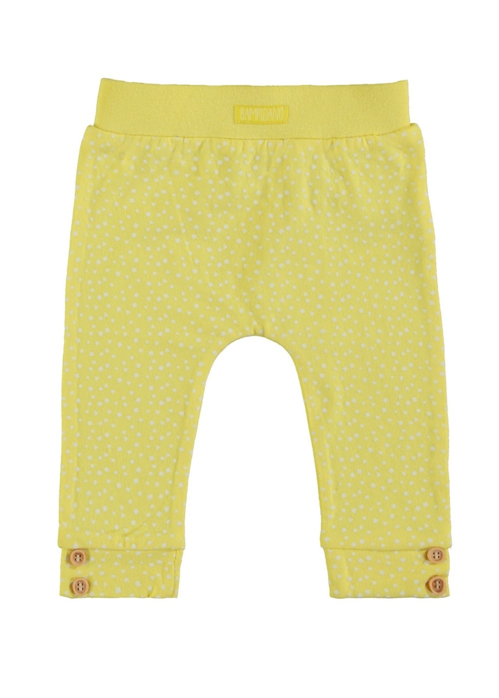 Bampidano New Born trousers allover print, yellow allover