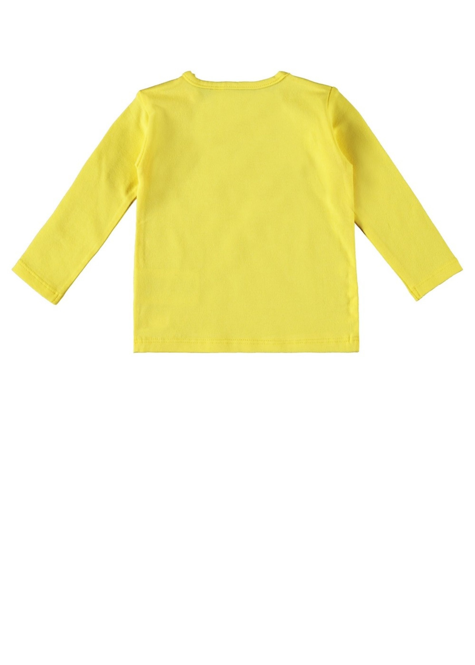 New Born T-shirt l/s plain MY EYES START TO SHINE / GIVE ME A SMILE, yellow