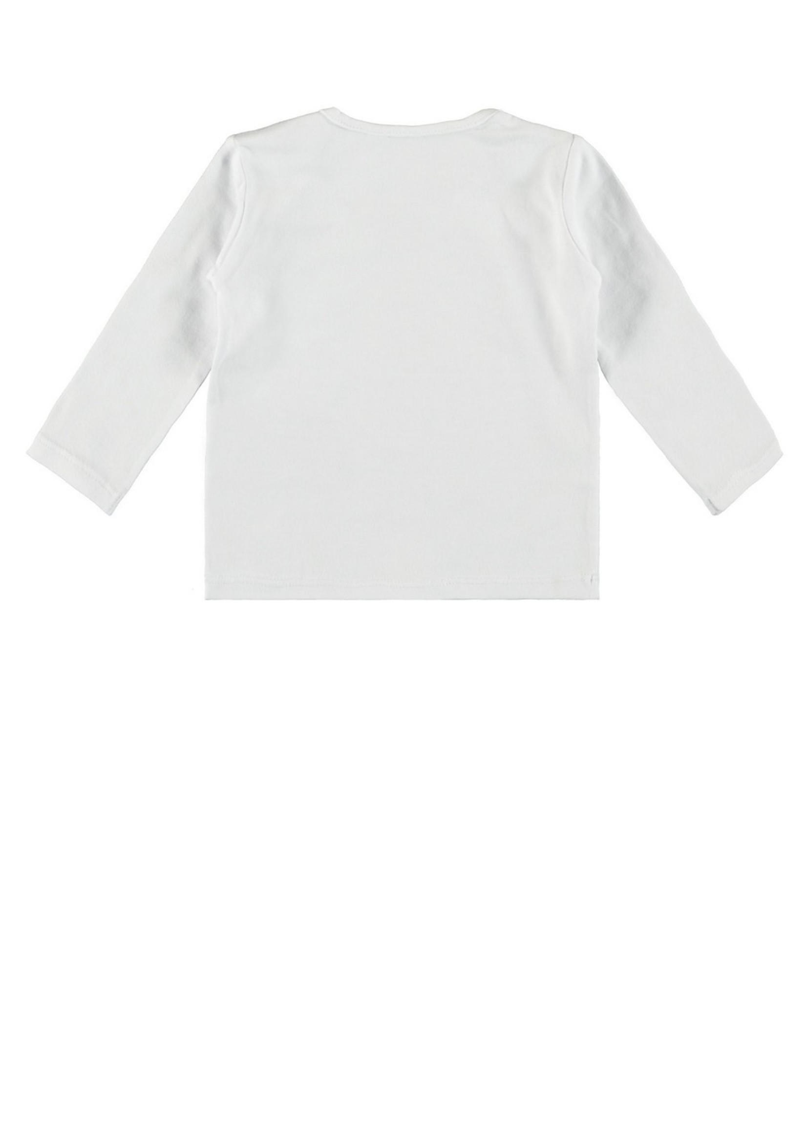 New Born T-shirt l/s plain MY EYES START TO SHINE / GIVE ME A SMILE, white