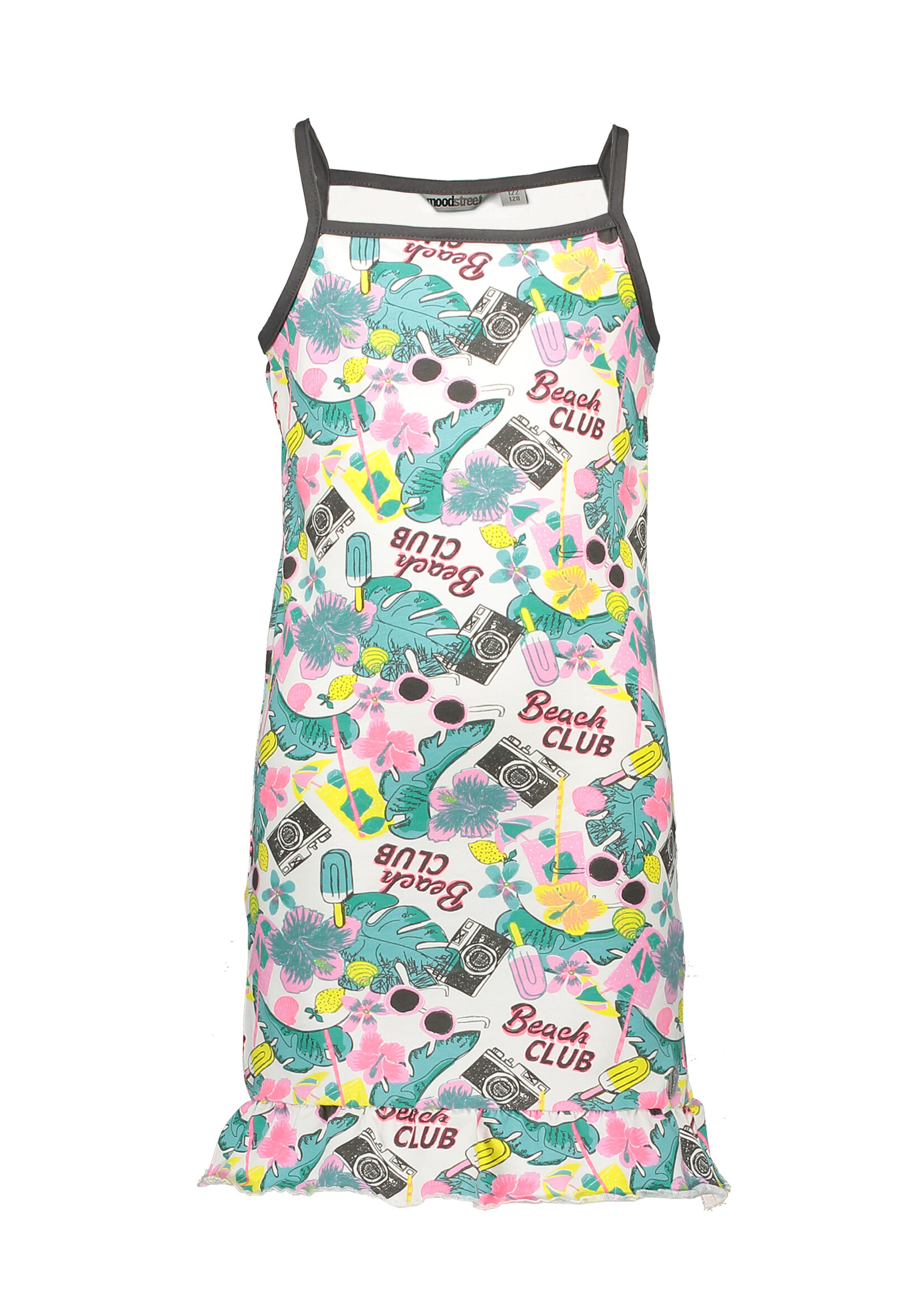 MT dress AOP Paradise, Turquoise