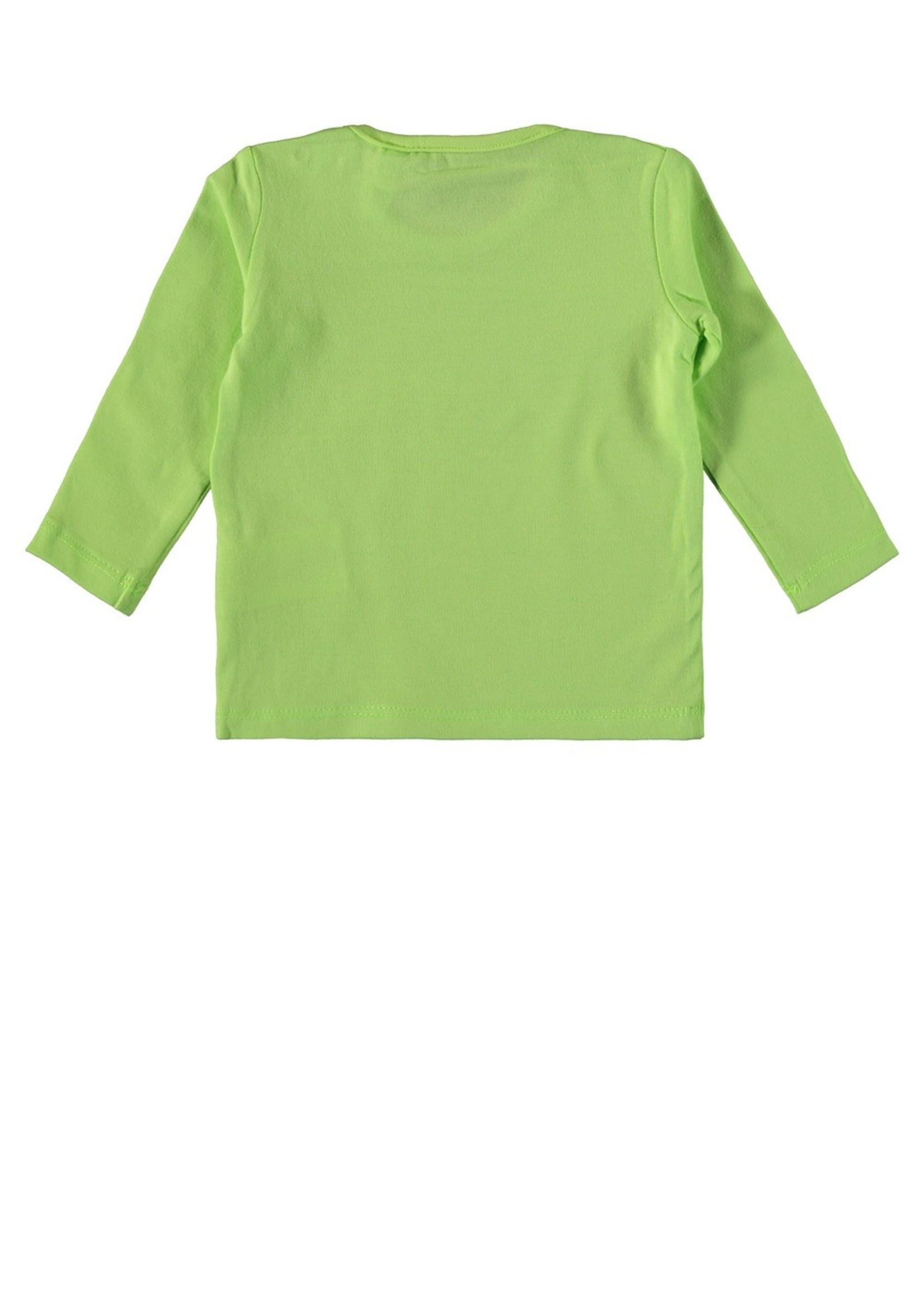 Baby Boys T-shirt l/s plain SAFARI / GROW UP / PARTY ANIMALS, bright green