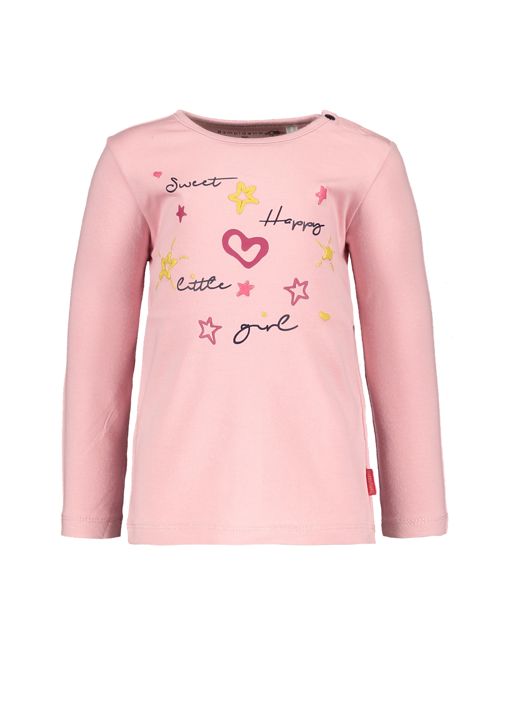 Little Bampidano Baby Girls longsleeve Brigit plain 'sweet happy little you' SWEET, light pink