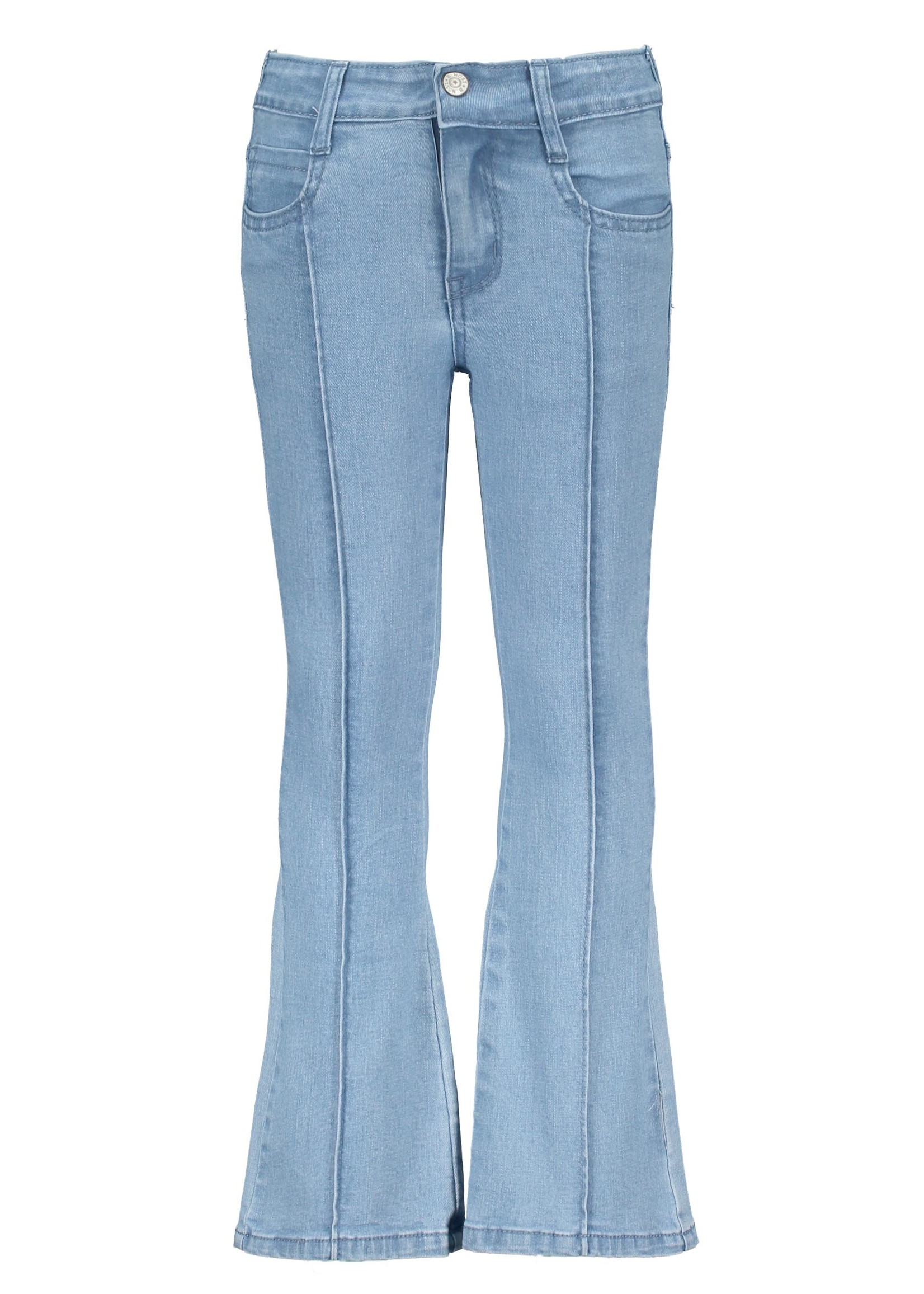 B-Nosy Girls denim flair pants, ruffles at front pockets, Free denim