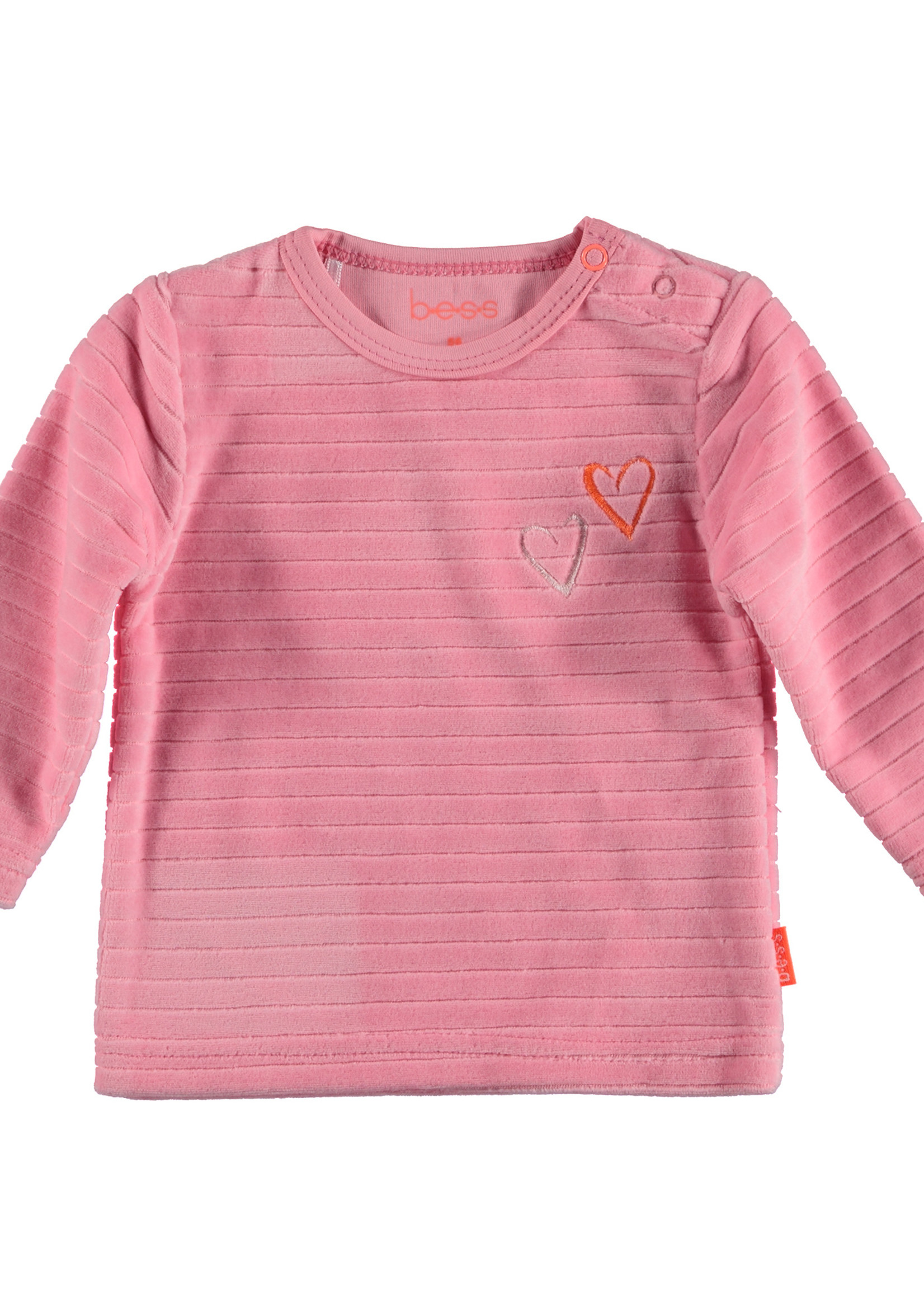 B.E.S.S. Shirt l.sl. Velvet Striped, Pink