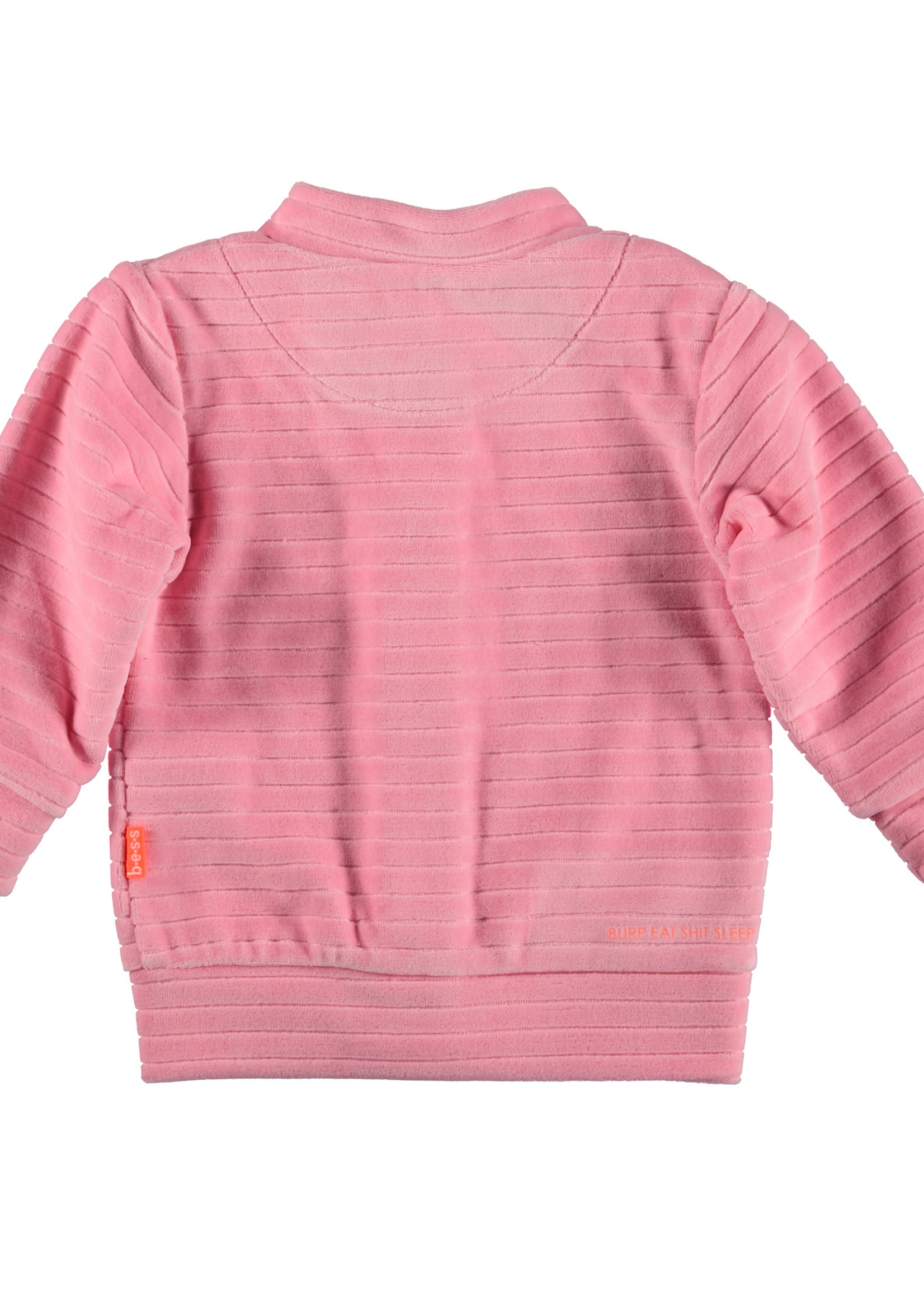 B.E.S.S. Cardigan Velvet Striped, Pink