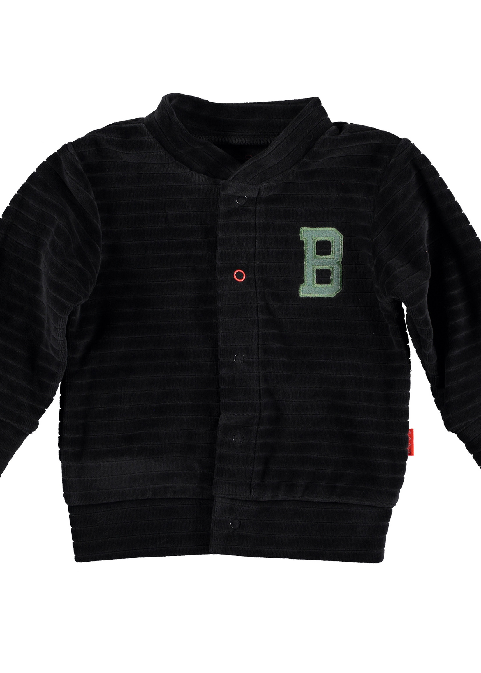 B.E.S.S. Cardigan Velvet Striped, Anthracite