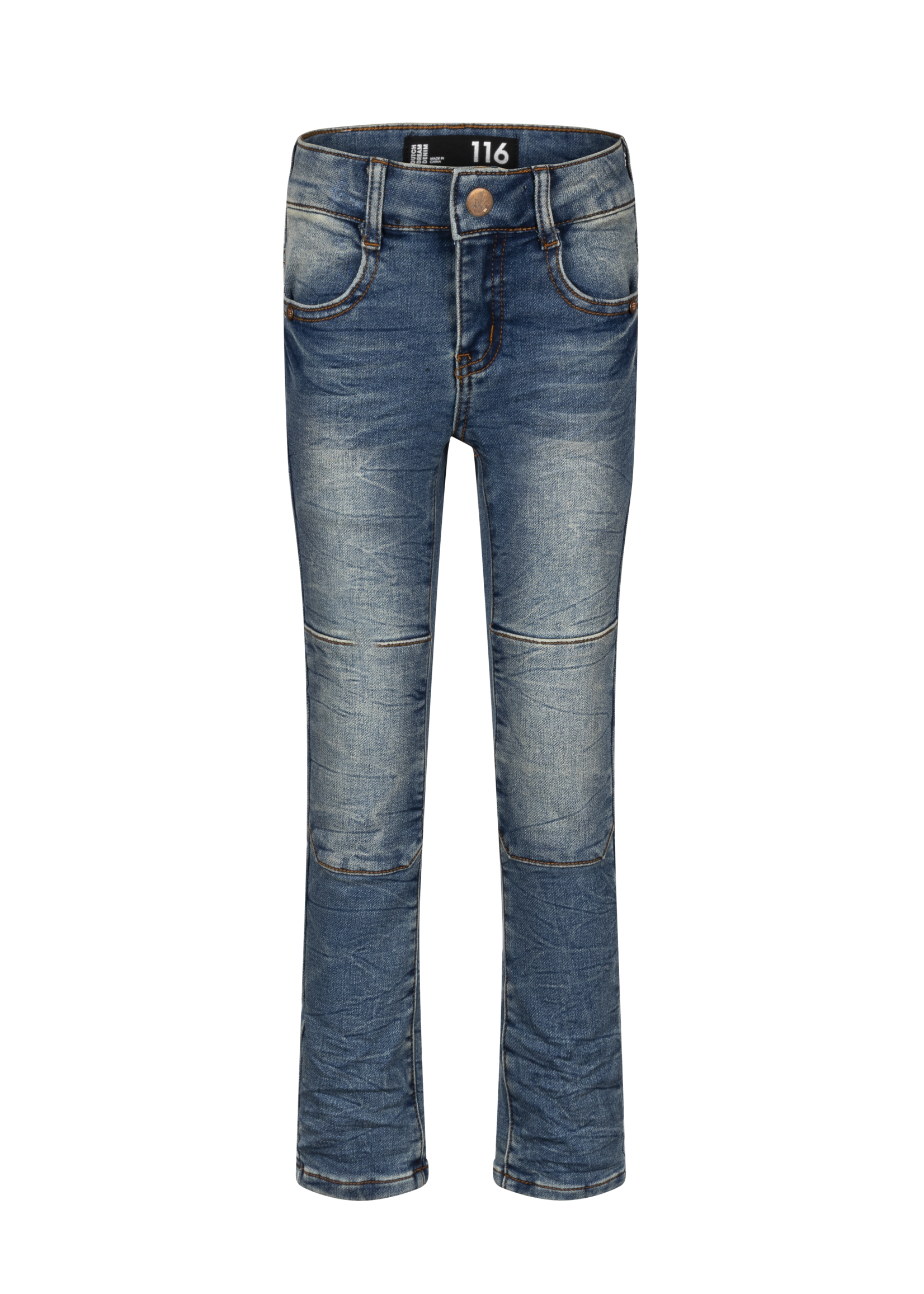 Dutch dream denim JUHUDI, SLIM FIT jogg jeans  met dubbele laag stof op de knieën