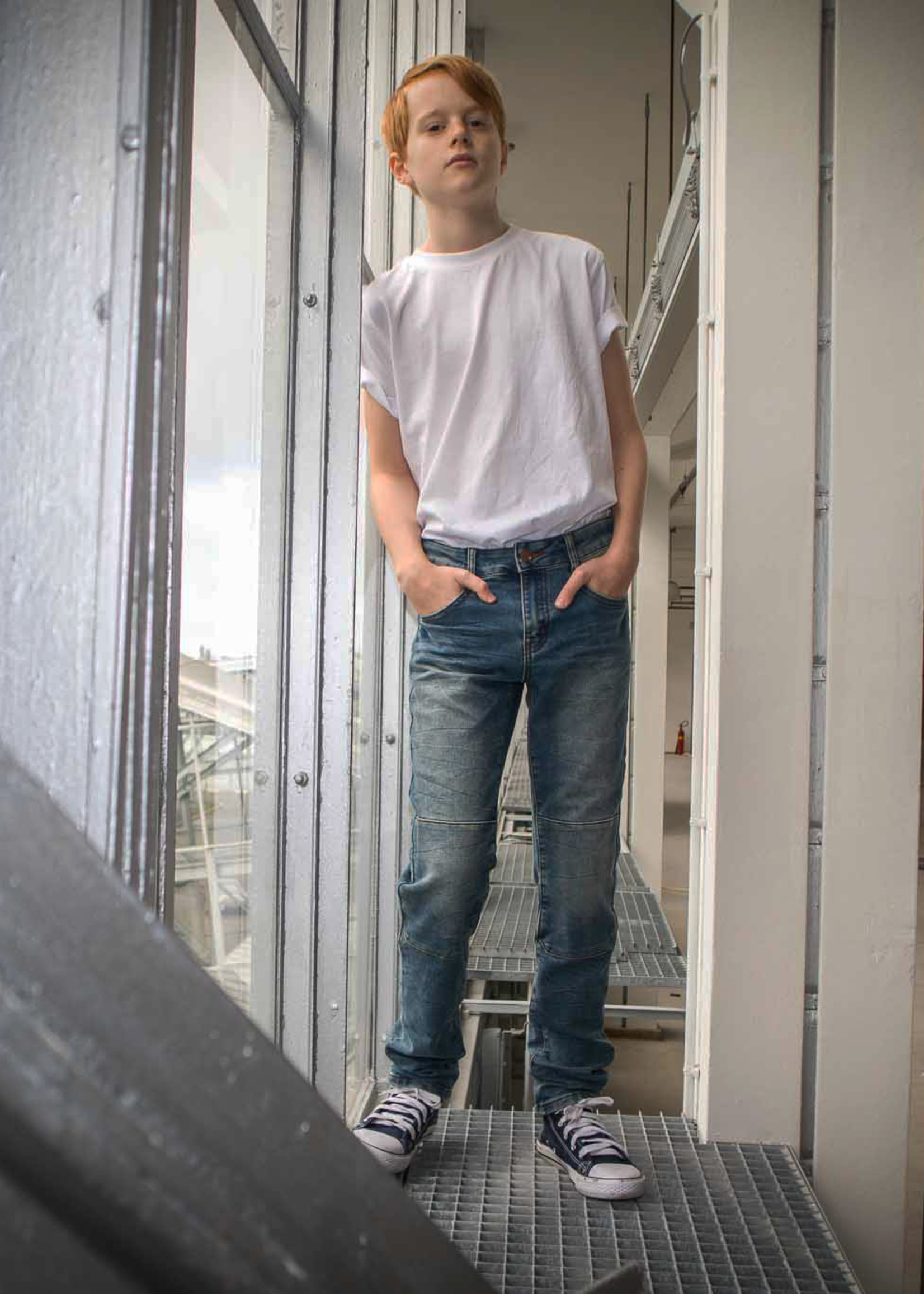 Dutch dream denim UMBILE, EXTRA SLIM FIT Jogg jeans met dubbele laag stof op de knieën