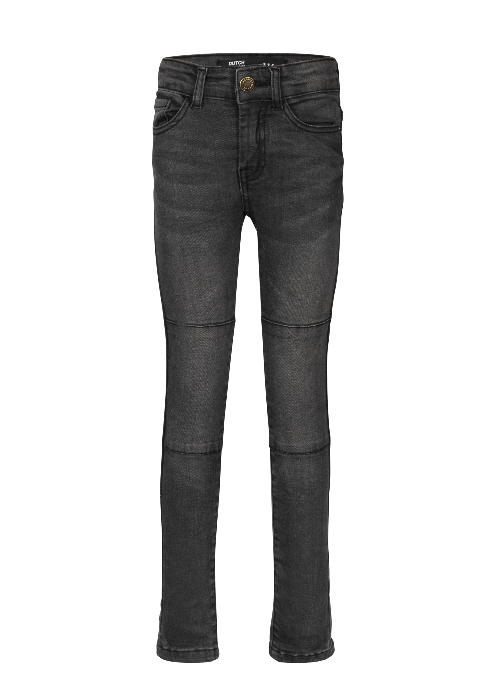 Dutch dream denim MWEZI, Power stretch SKINNY jeans  met dubbele laag stof op de knieën grey