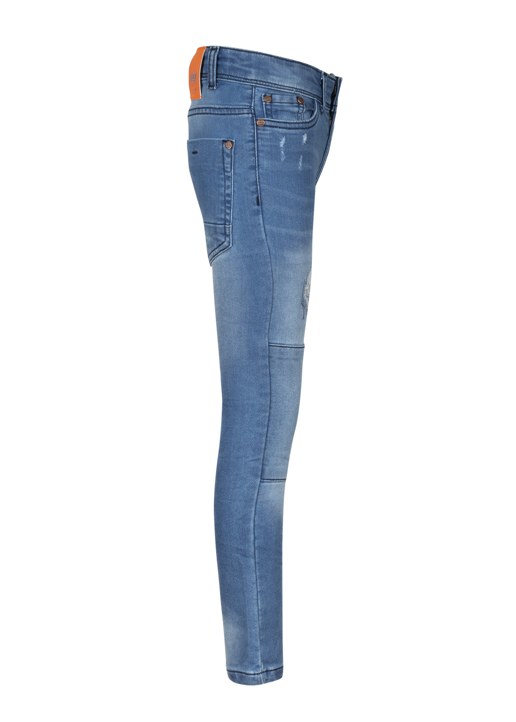 Dutch dream denim NINI, EXTRA SLIM FIT Jogg jeans met dubbele laag stof op de knieën blue