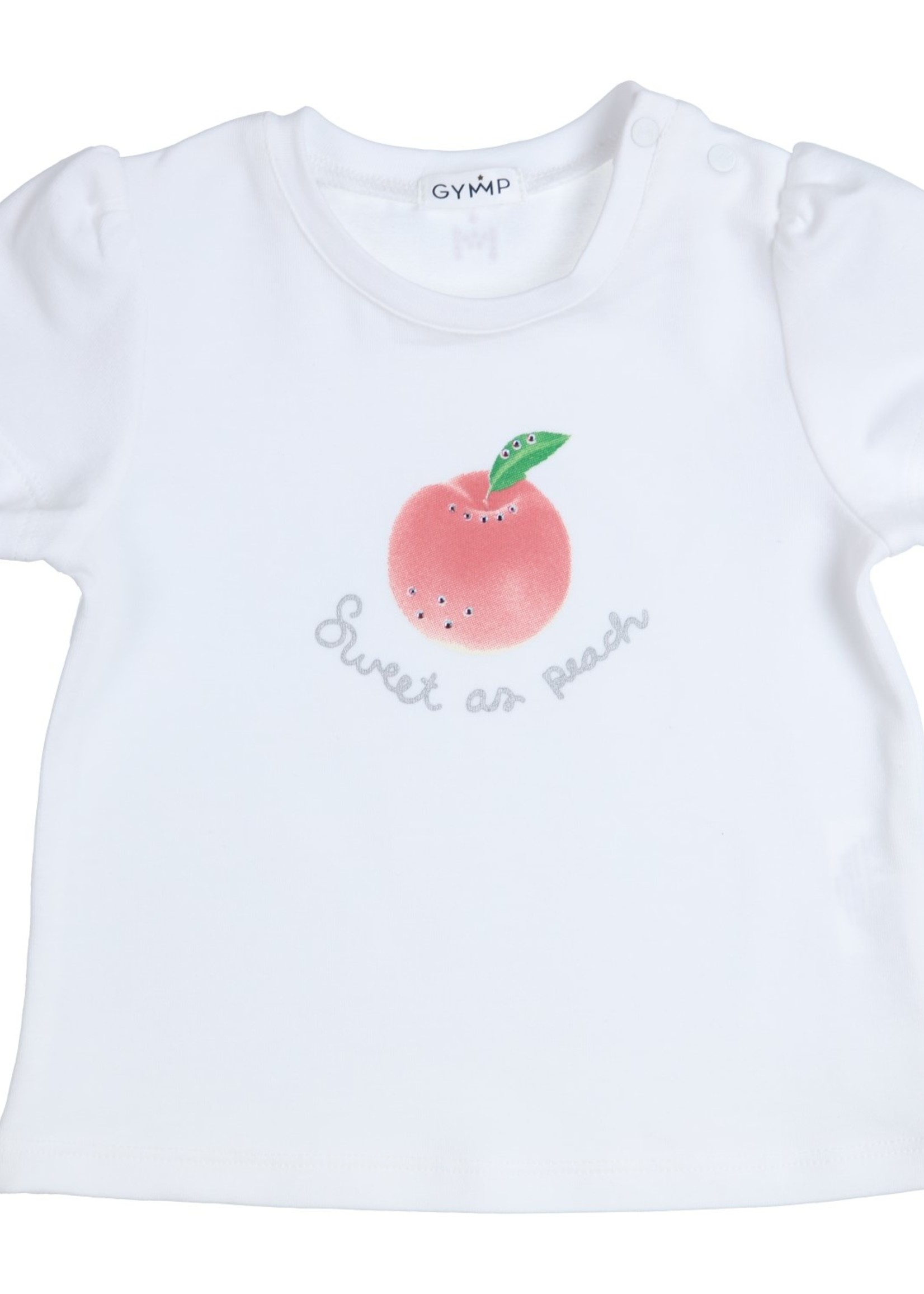 Gymp TSHIRT  SWEET AS PEACH  AER, WIT