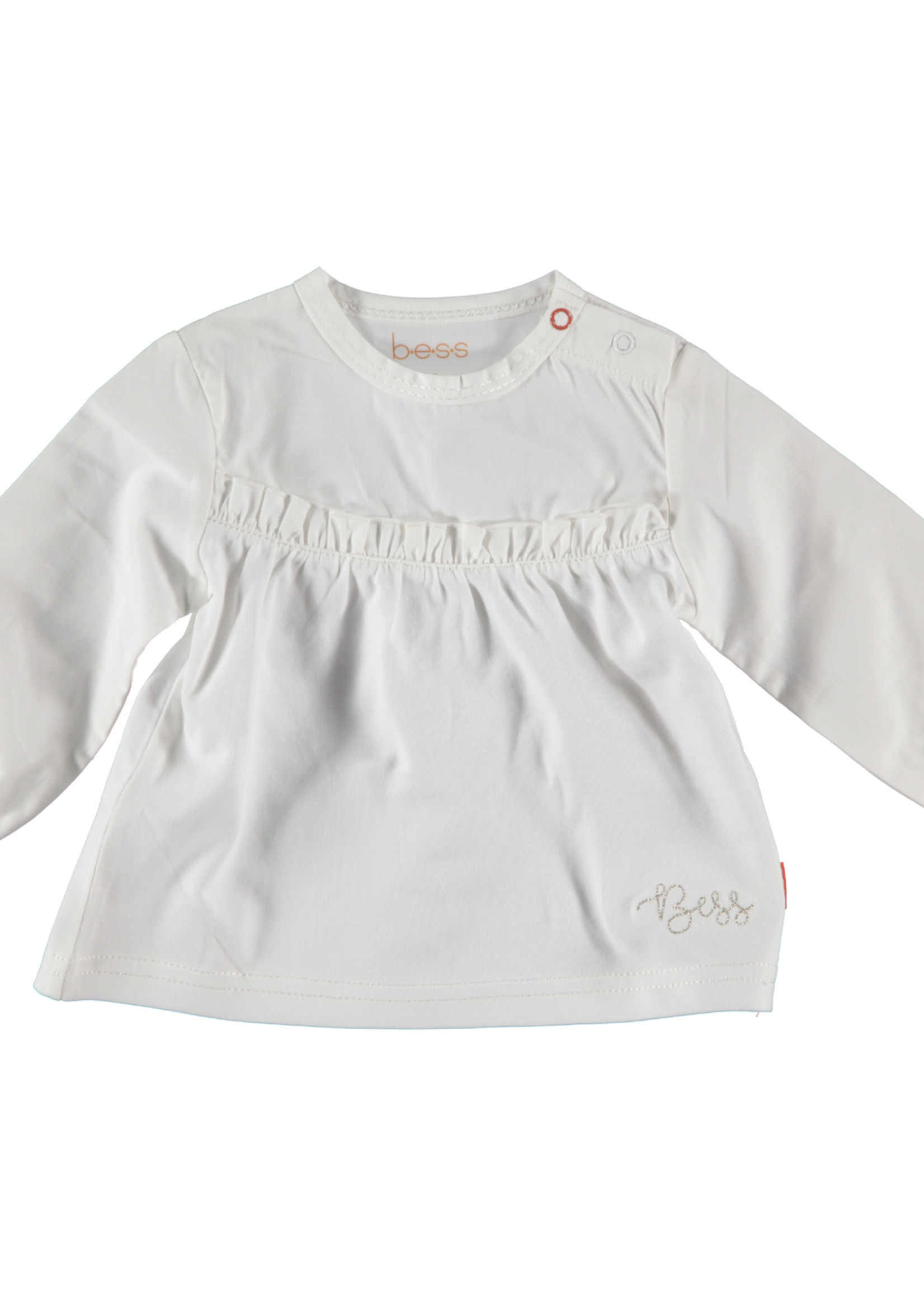 B.E.S.S. Shirt Blouse Ruffles, White