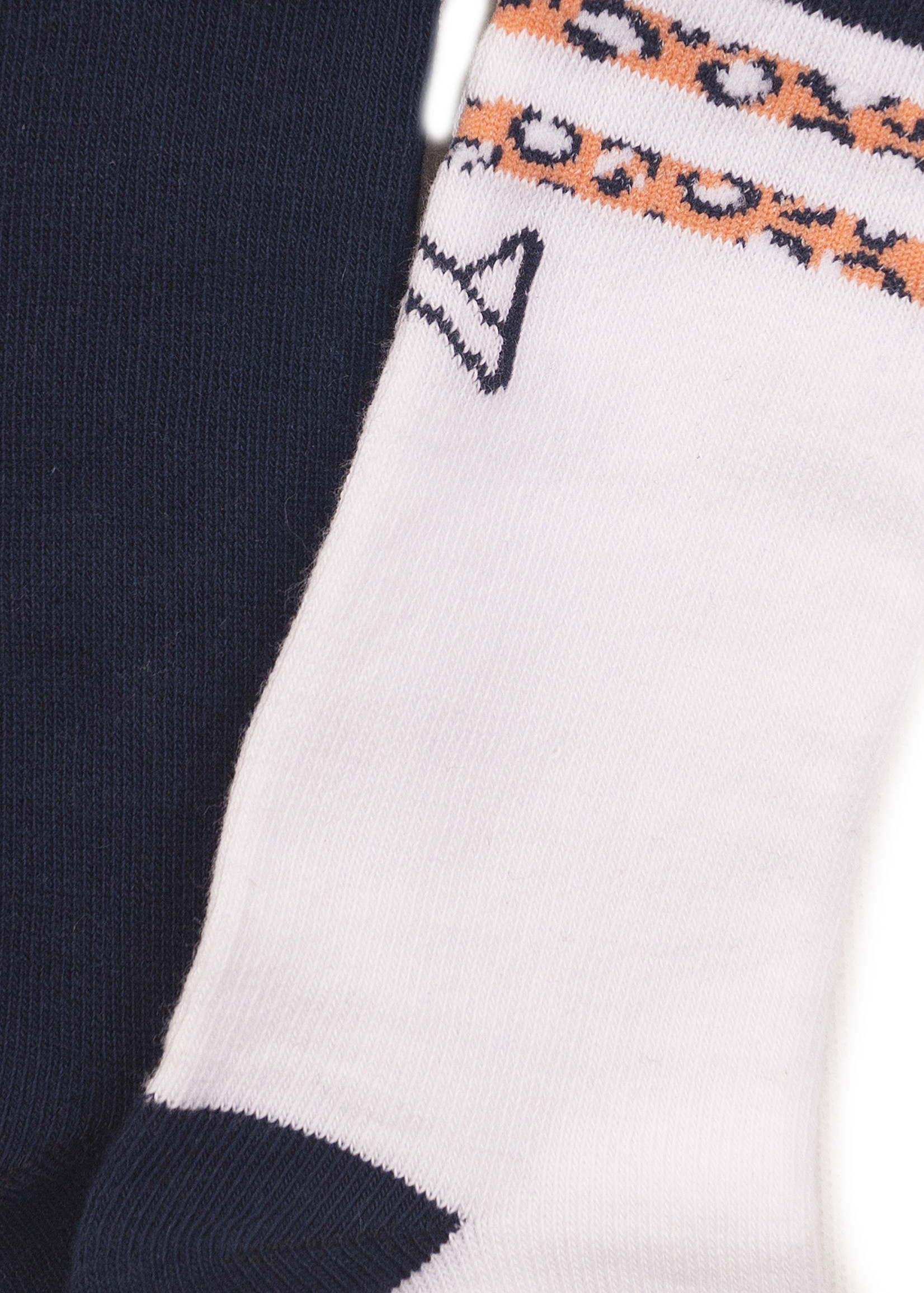 Koko Noko Knee socks 2-pack, Navy + white, SS21