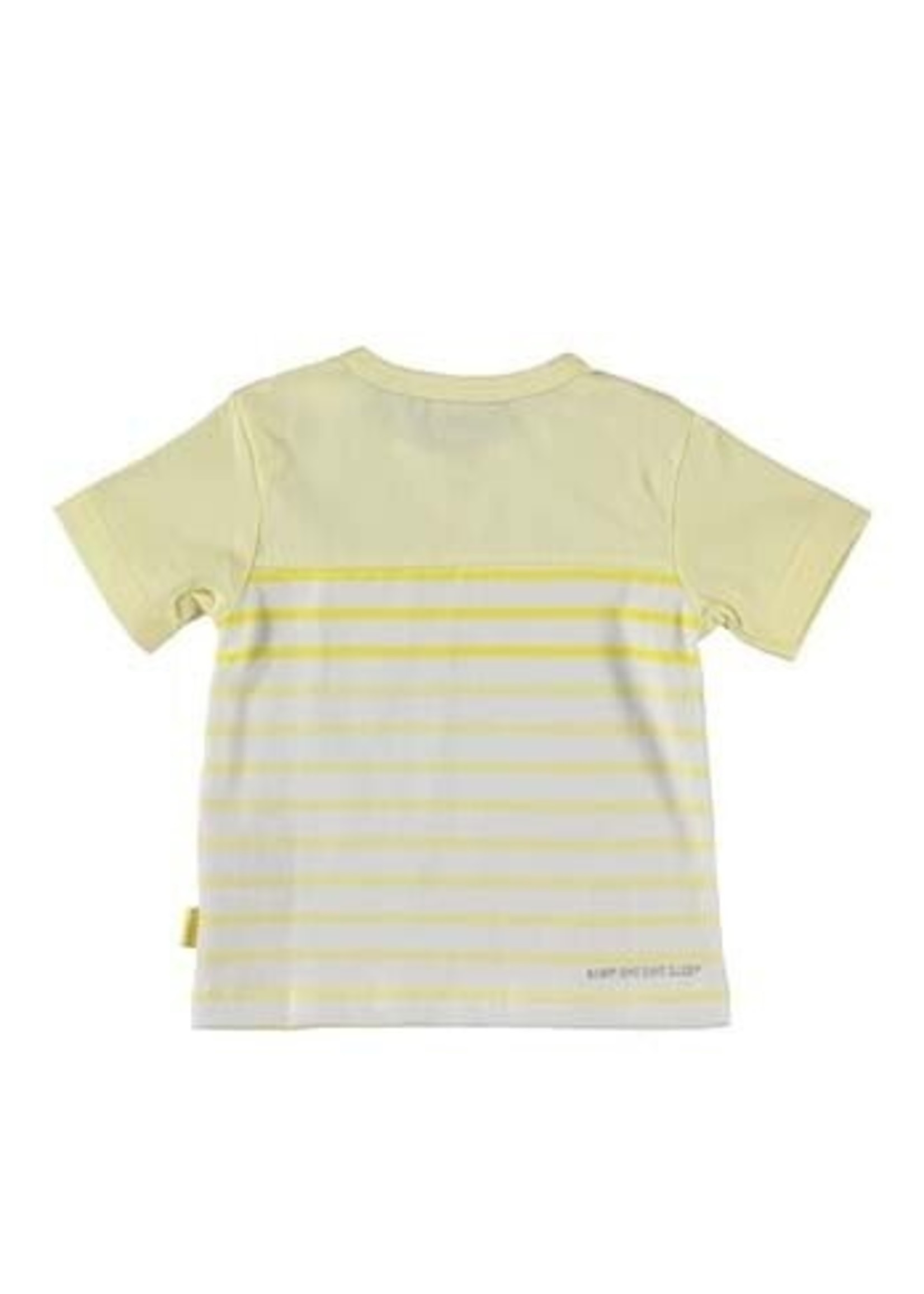 B.E.S.S. Shirt sh.sl. Striped with Pocket, Yellow