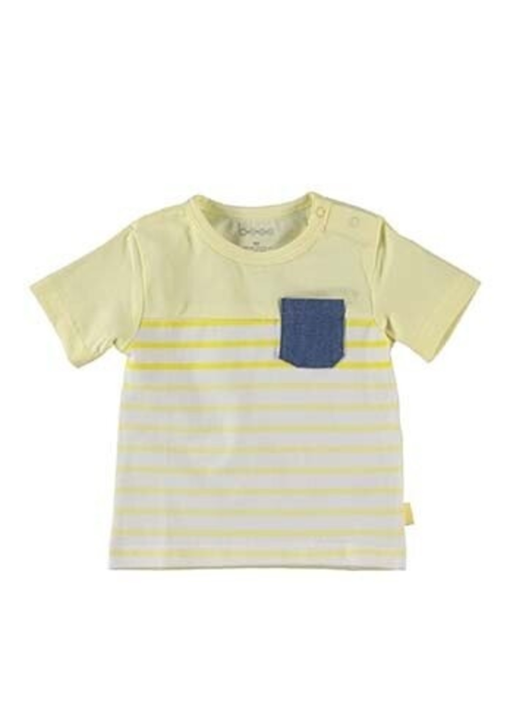 B.E.S.S. Shirt sh.sl. Striped with Pocket, Yellow